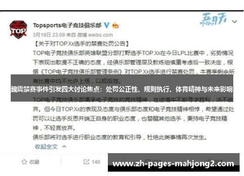 魏震禁赛事件引发四大讨论焦点:处罚公正性、规则执行、体育精神与未来影响 魏震禁赛事件引发四大讨论焦点:处罚公正性、规则执行、体育精神与未来影响